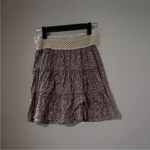 Bella D. Pink and Cream Mini Skirt